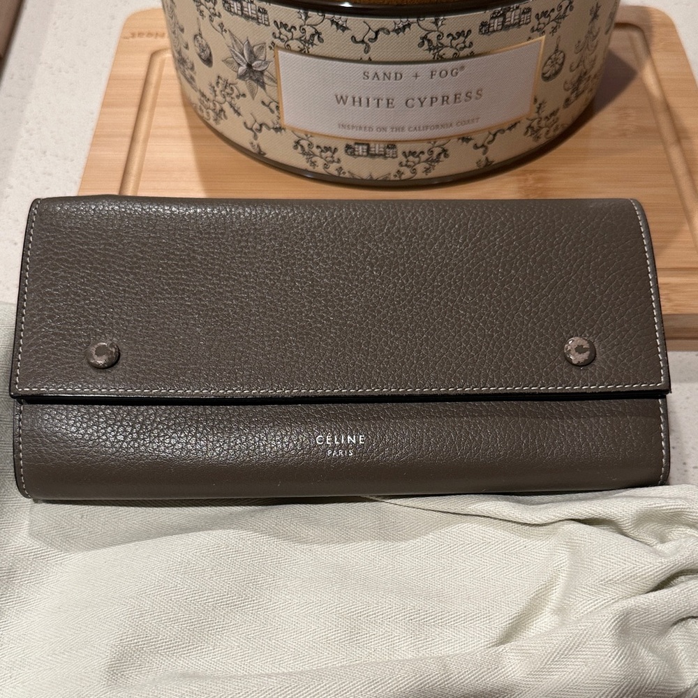 Celine Dark Taupe Leather Accessory